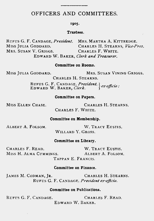 OFFICERS AND COMMITTEES