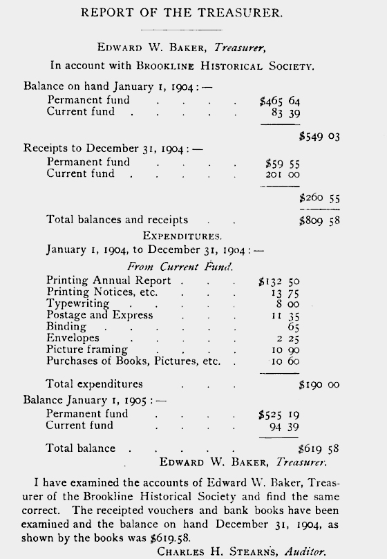 treasurer Report