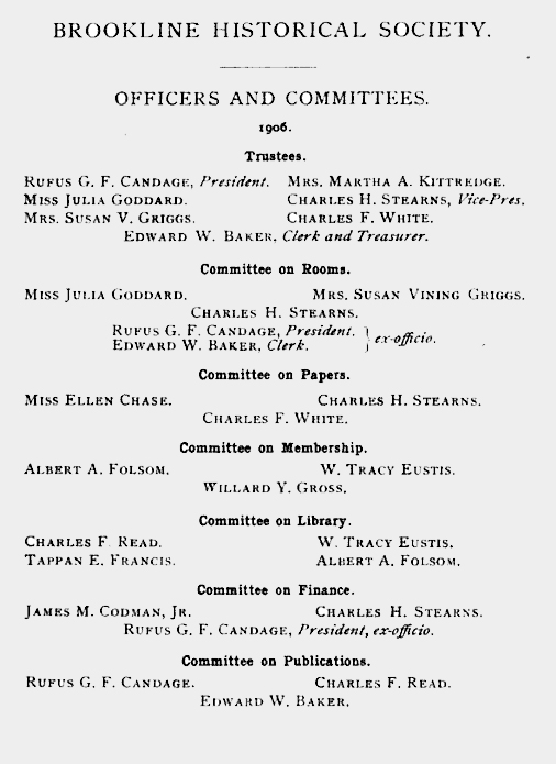 OFFICERS AND COMMITTEES