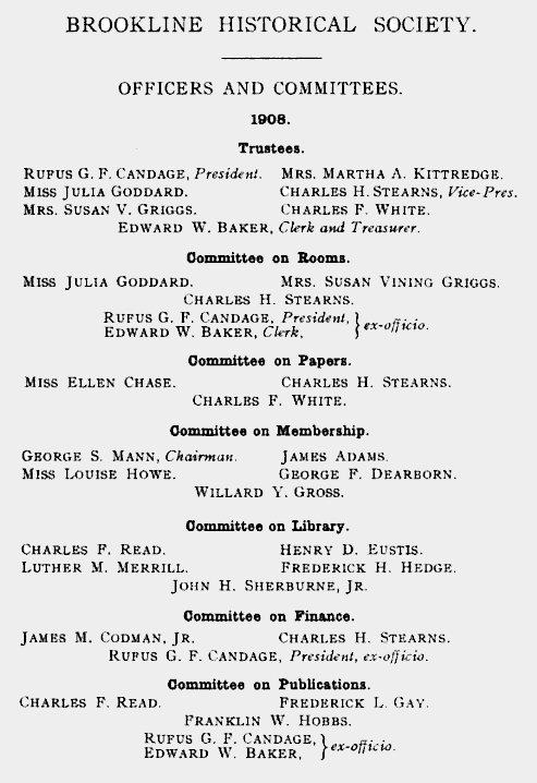 OFFICERS AND COMMITTEES
