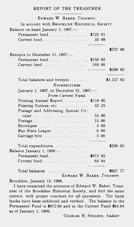 treasurer Report