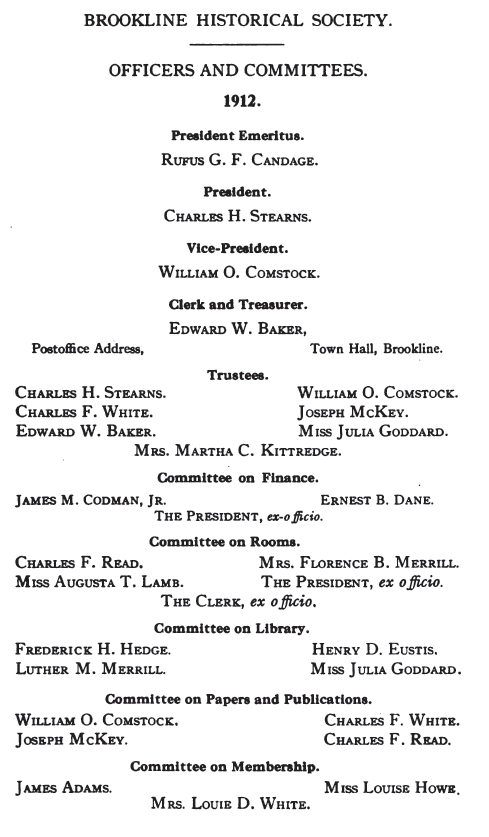 OFFICERS AND COMMITTEES