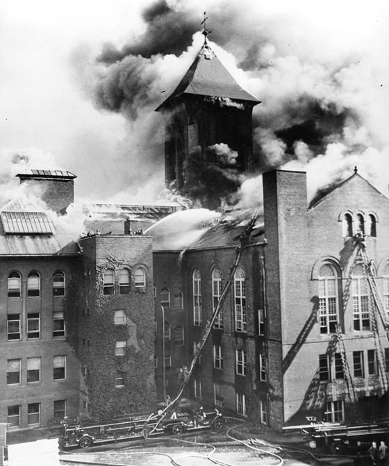 Fire, Brookline High School, 1936